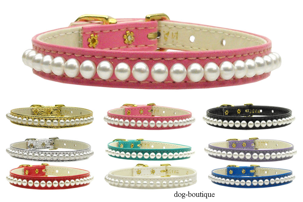 exclusivedogboutique Perl Collar dog Collar harness buy