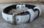 Dog and Cat Lederhalsband White Bär (Details)